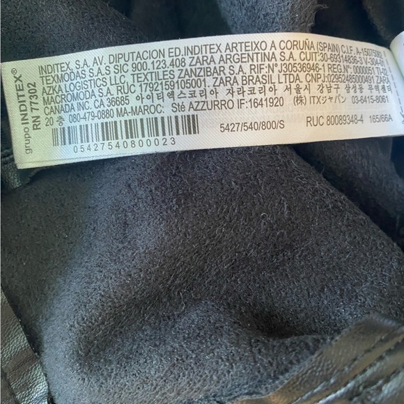 Zara Faux Leather Black High Waisted Skinny Leg Jeggings Pants Sz Small - Picture 9 of 11